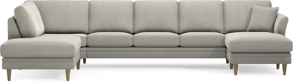 Eden - 3-sits soffa med divan vänster och schäslong höger - Grå