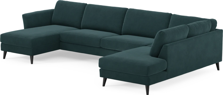 Bridge - 3-sits soffa med schäslong vänster och divan höger - Blå