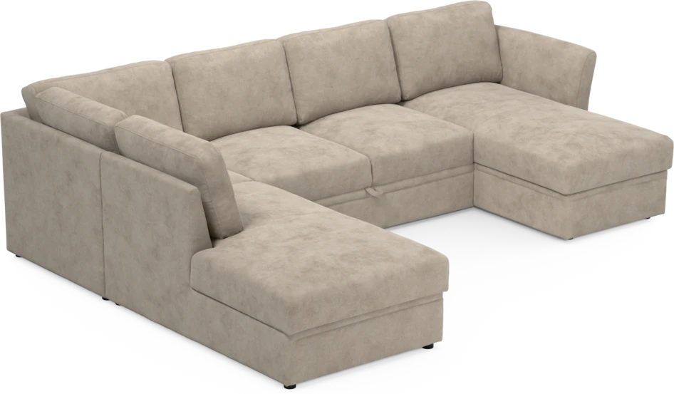 Öland - Bäddsoffa med divan vänster och schäslong höger - Beige