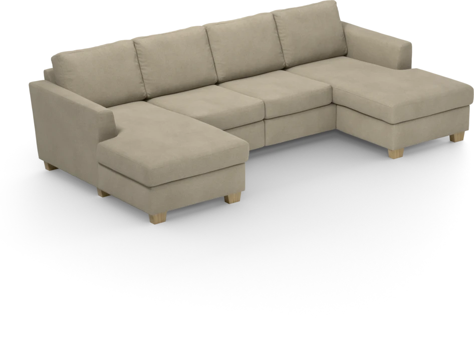 Friday - 2-sits soffa med två schäslonger - Beige