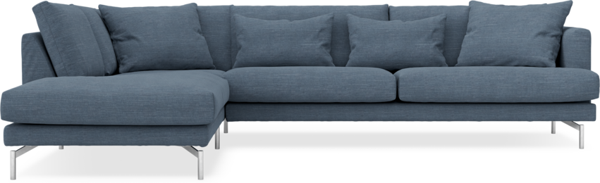 Harper - 3-sits soffa med divan vänster - Blå