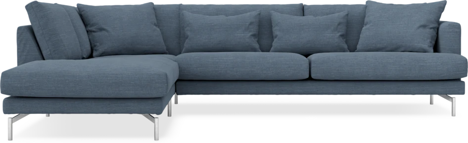 Harper - 3-sits soffa med divan vänster - Blå