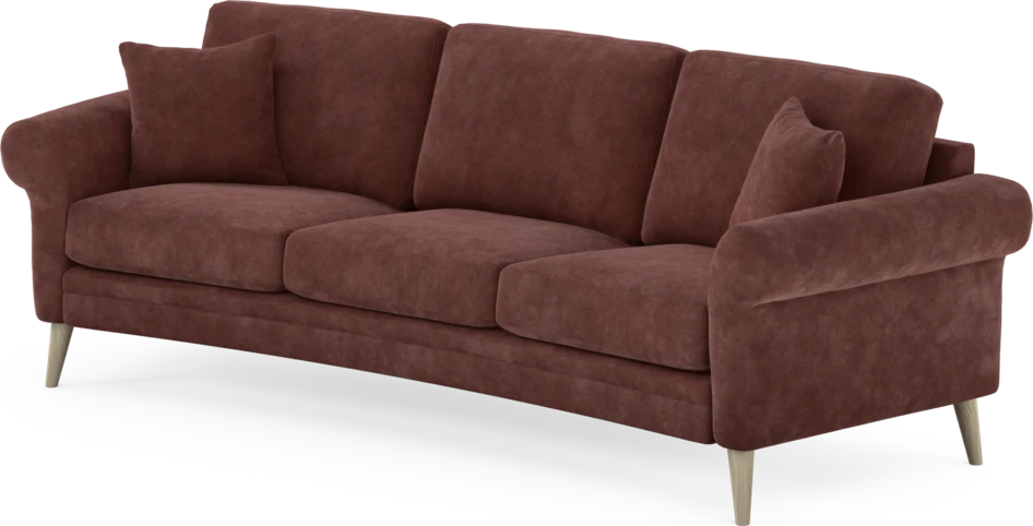 Eden - 3-sits soffa svängd - Röd
