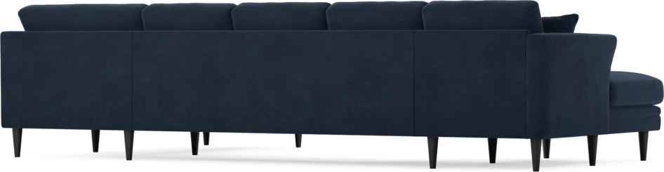 Eden - 3-sits soffa med schäslong vänster och divan höger - Blå