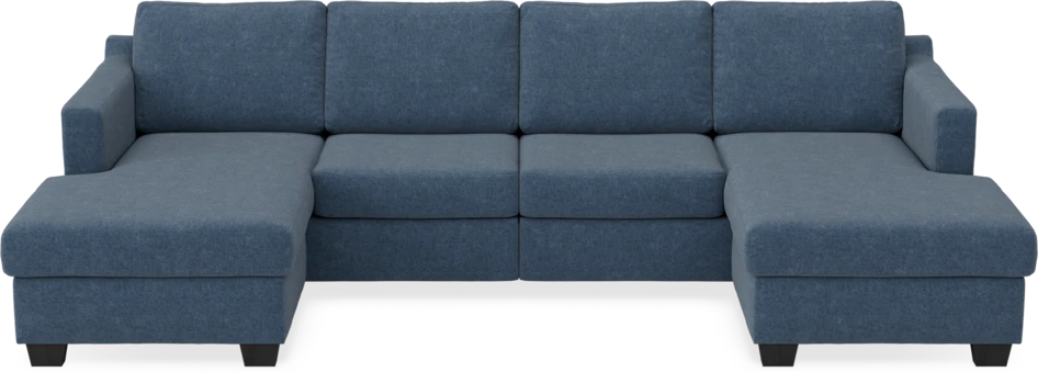 Friday - 2-sits soffa med två schäslonger - Blå