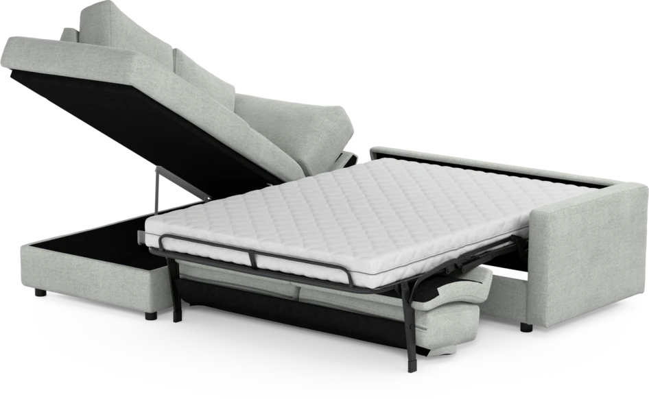 Lindö - Bäddsoffa 2,5-sits med divan - Grå