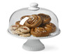 Gateau - Tårtfat, H 25 Ø 28 cm - Vit