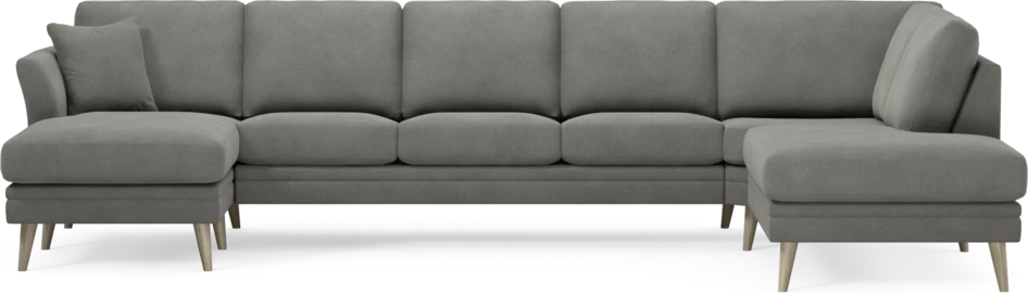 Eden - 3-sits soffa med schäslong vänster och divan höger - Grå