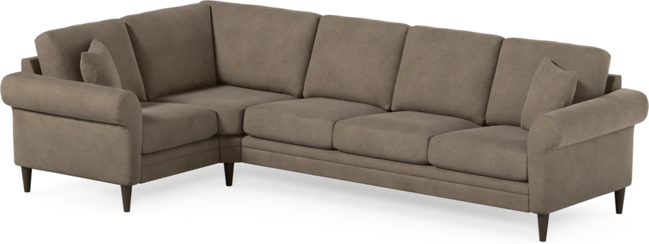 Eden - Hörnsoffa, 1+3-sits - Brun