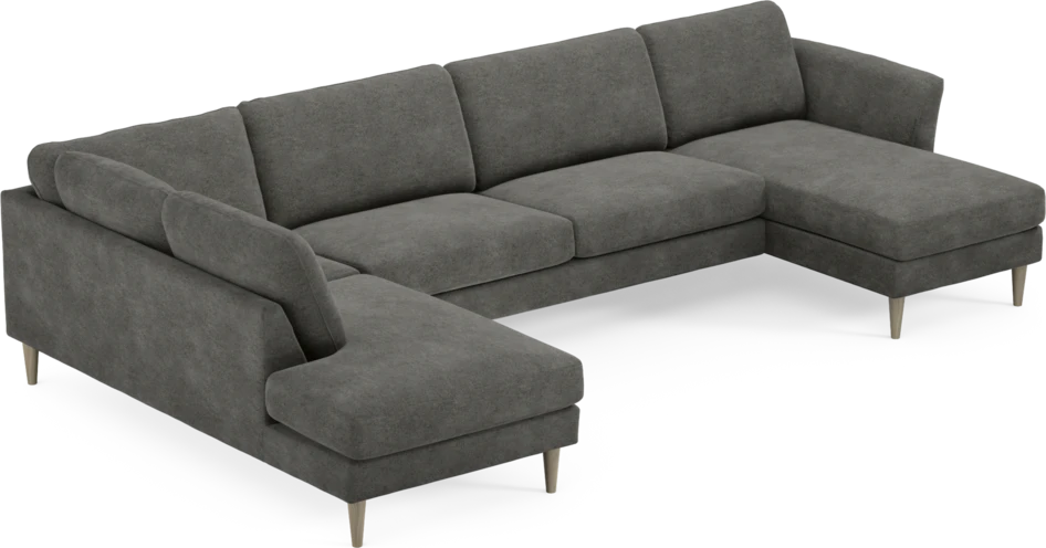 Bridge - 3-sits soffa med divan vänster och schäslong höger - Grå