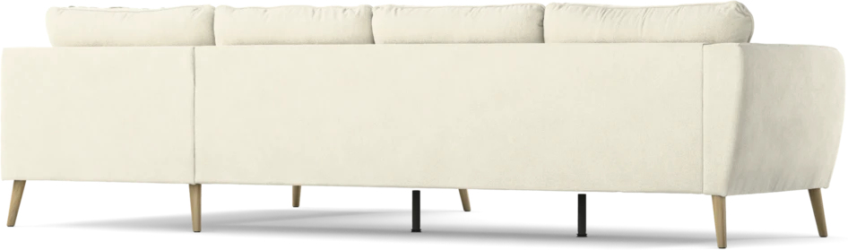 County - 3-sits soffa med divan höger - Vit