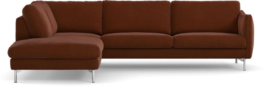 Madison - 3-sits soffa med divan vänster - Orange