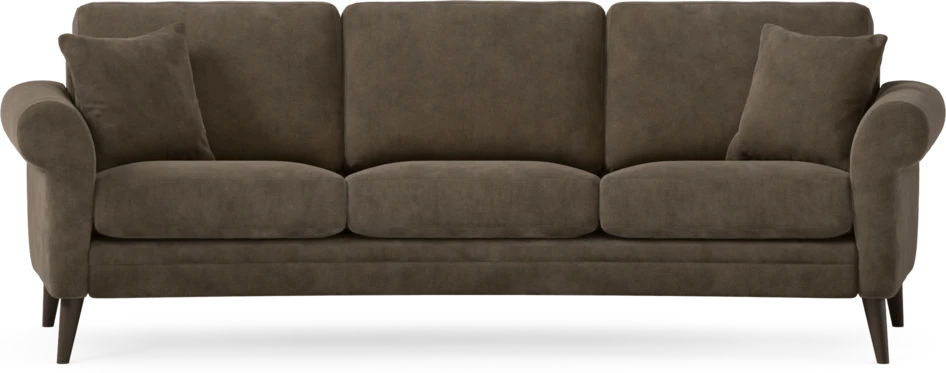 Eden - 3-sits soffa svängd - Brun