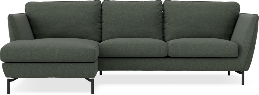 Madison Lux - 2-sits soffa med schäslong vänster - Grön