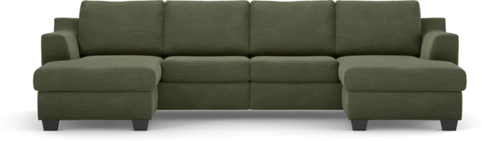 Friday, 2-sits soffa med två schäslonger