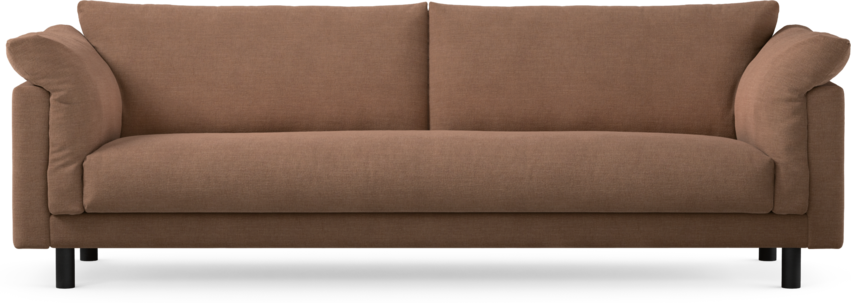 Cherrie - 4-sits soffa, hel dyna, fast klädsel - Orange