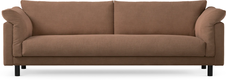 Cherrie - 4-sits soffa, hel dyna, fast klädsel - Orange