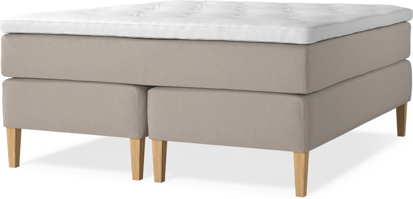 Delux Exclusive - Kontinentalsäng, dubbelsäng med bäddmadrass - Beige