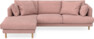 Harper - 4-sits med schäslong vänster - Rosa