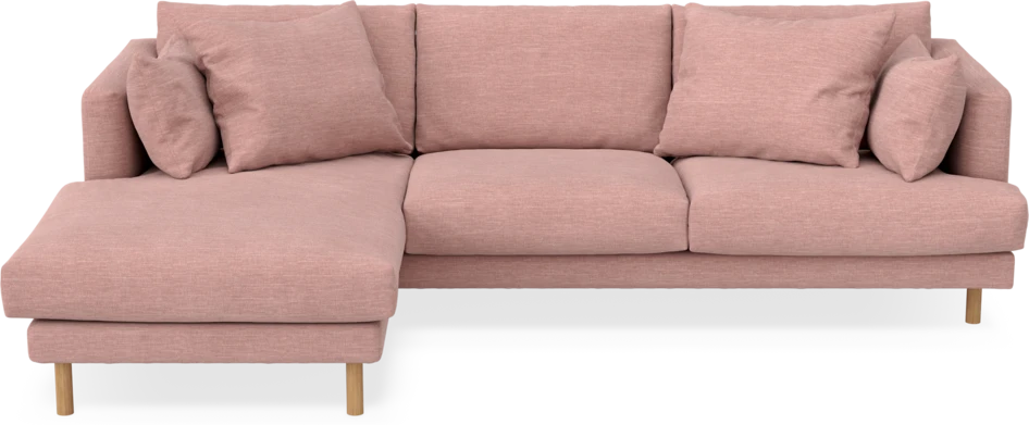 Harper - 4-sits med schäslong vänster - Rosa