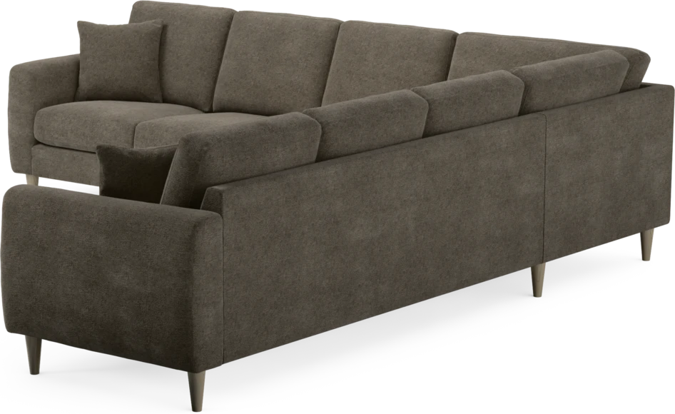 Eden - Hörnsoffa, 3+3-sits - Brun