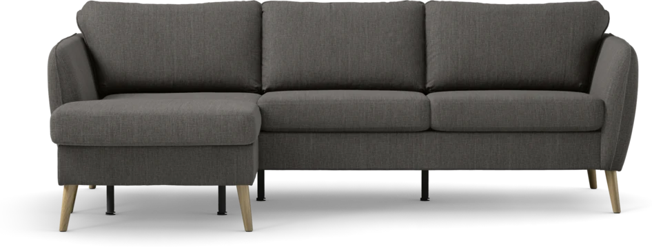 County - 3-sits soffa med flyttbar schäslong - Brun