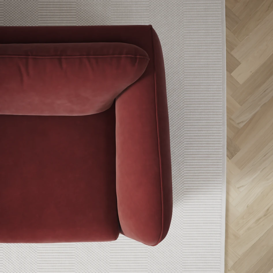 Madison - 2-sits soffa med divan vänster och schäslong höger - Rosa
