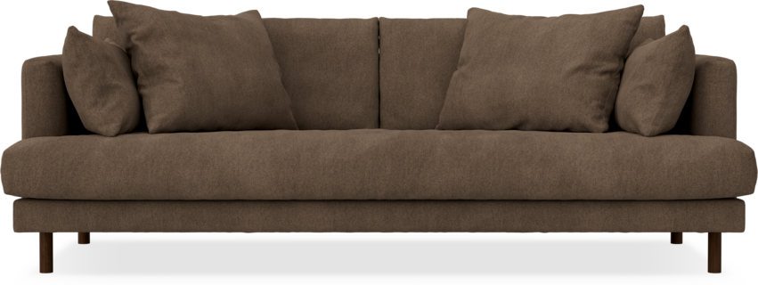 Harper - 3-sits soffa, hel dyna - Brun