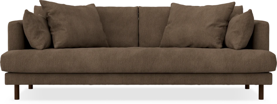Harper - 3-sits soffa, hel dyna - Brun