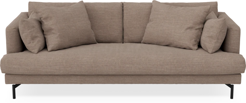 Harper - 3-sits soffa, hel dyna - Brun