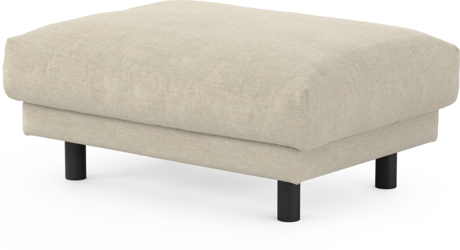 Cherrie - Fotpall 100, fast klädsel - Beige