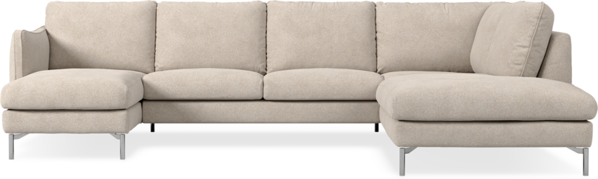 Madison Lux - 2-sits soffa med schäslong vänster och divan höger - Vit