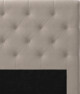 Delux Pikerad Låg - Sänggavel, 90-210 cm - Beige