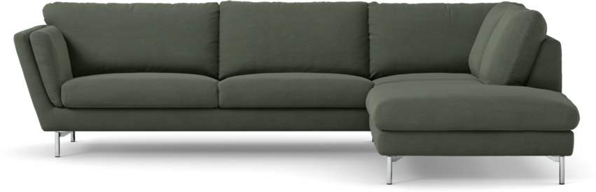 Madison Lux - 3-sits soffa med divan höger - Grön