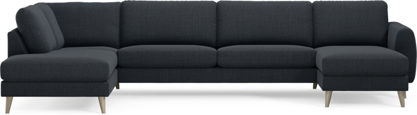 Bridge - 3-sits soffa med divan vänster och schäslong höger - Blå