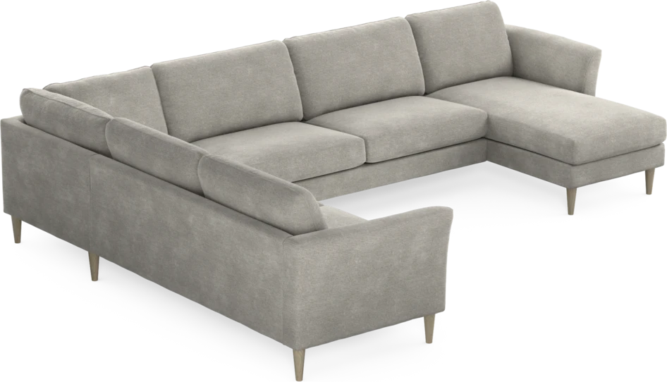 Bridge - Hörnsoffa, 2+3-sits med schäslong höger - Grå