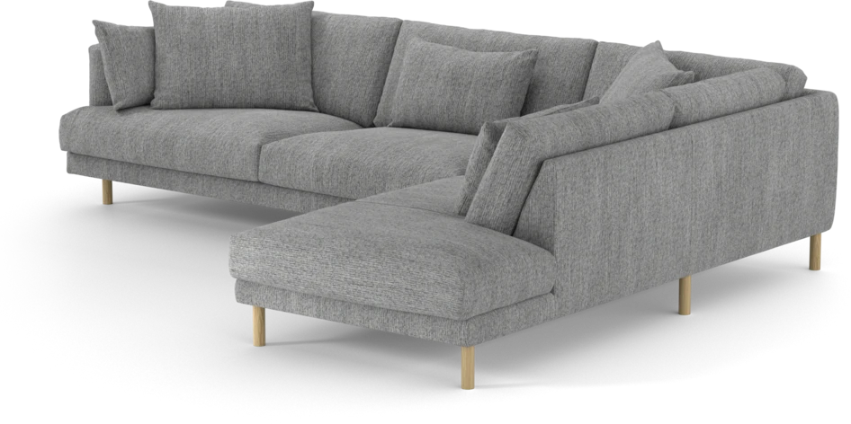 Harper - 3-sits soffa med divan höger - Grå