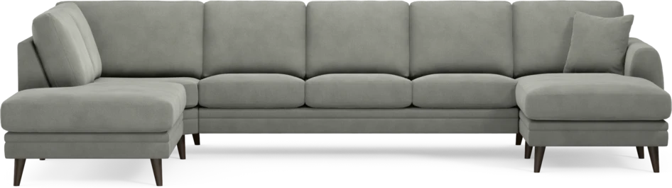 Eden - 3-sits soffa med divan vänster och schäslong höger - Grå