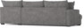 Mila - 3-sits soffa med divan höger, hel dyna - Grå