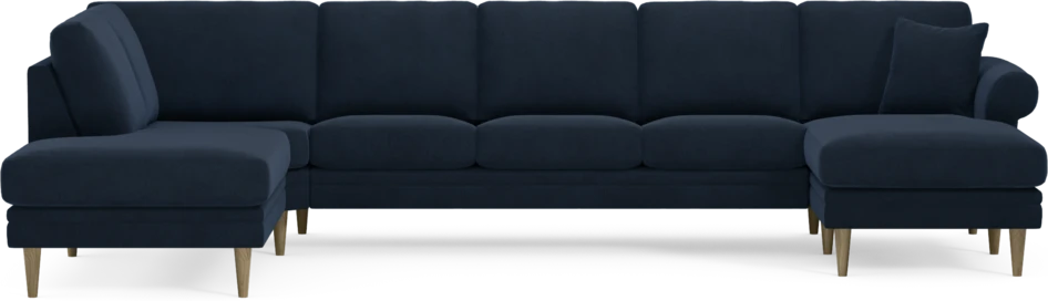 Eden - 3-sits soffa med divan vänster och schäslong höger - Blå