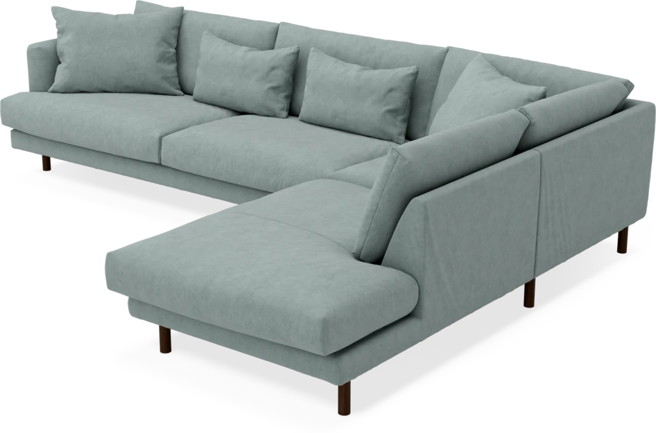 Harper - 3-sits soffa med divan höger - Grön