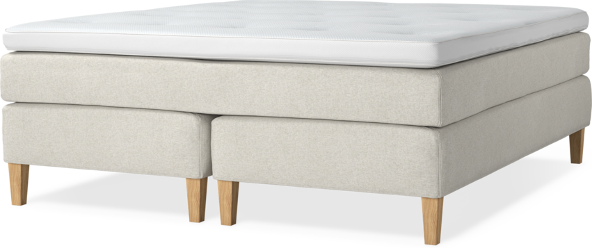 Delux Sense - Kontinentalsäng, dubbelsäng med bäddmadrass - Beige