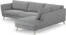 Madison Lux - 3-sits soffa med divan höger - Grå