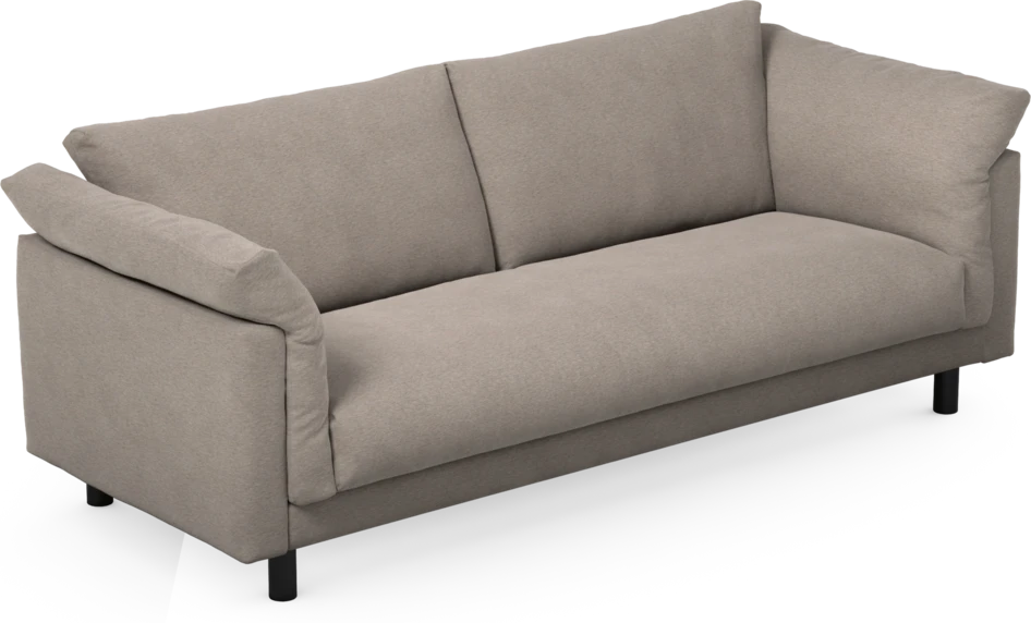 Cherrie - 3-sits soffa, hel dyna, fast klädsel - Beige