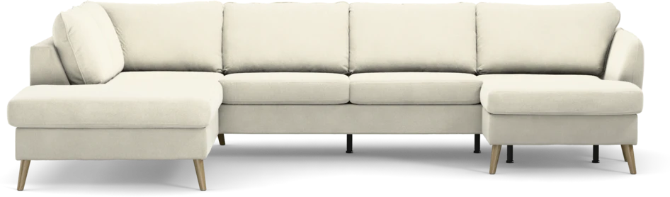 County - 3-sits soffa med divan vänster och schäslong höger - Vit