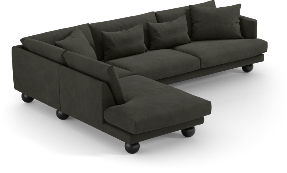 Harper - 3-sits soffa med divan vänster - Grå