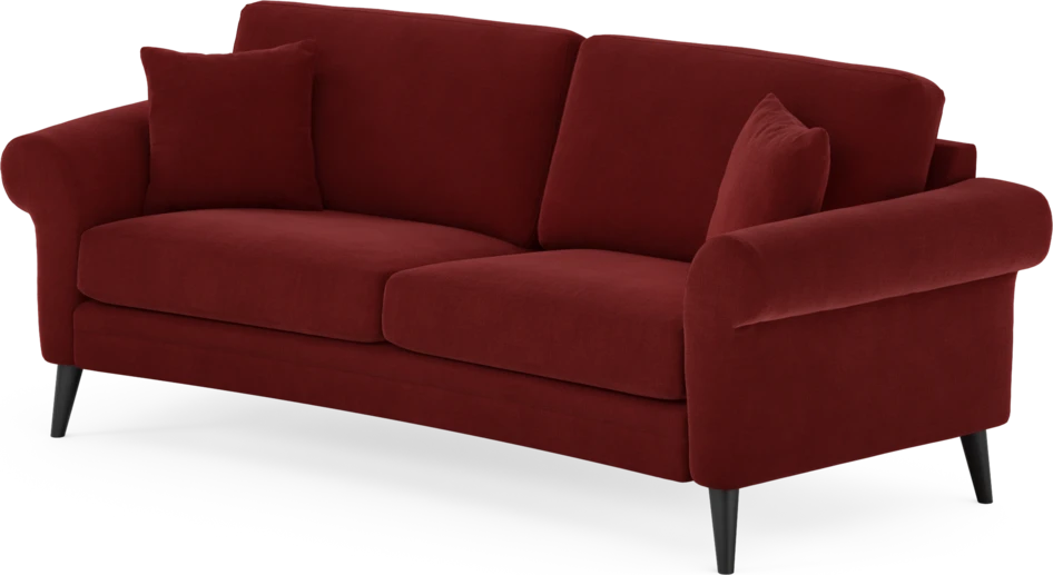 Eden - 2,5-sits soffa svängd - Röd
