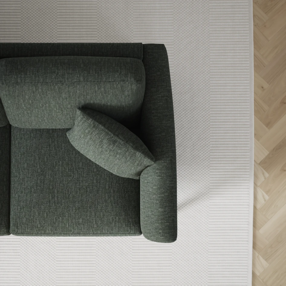 Eden - 3-sits soffa svängd - Grön