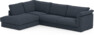 Cherrie Klädsel -  3-sits soffa med divan vänster - Blå