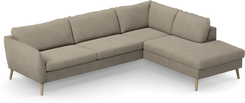 County - 2,5-sits soffa med divan höger - Beige